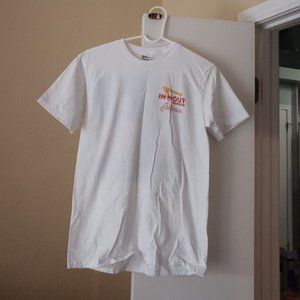 IN-N-OUT BURGER Hollywood California white T-shirt Classic Car Vintage - size S